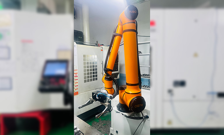 First AUBO Collaborative Robot Auto-Loading Station Launched In Our CNC Workshop